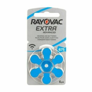 60 Pile per apparecchi acustici Rayovac Extra Advanced misura 675 - PR44 - blu