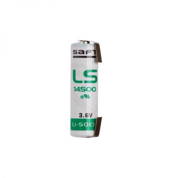 SAFT LS14500 (STILO AA ) LITIO- 3.6V Li-SoCl2 2600mAh con lamelle a saldare