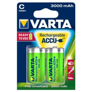 batterie mezza torcia ricaricabile Varta 3000 mAh C 1/2 torcia NiMH 1.2V