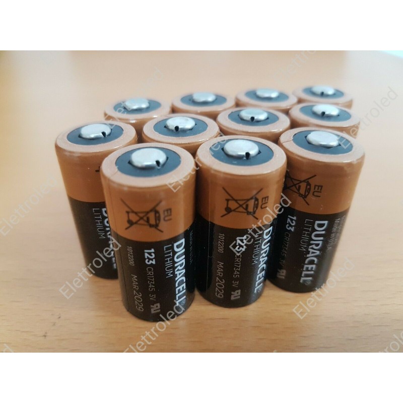 CR123 DURACELL DL123 CR17345 123 LITIO 3V BULK- 10pz