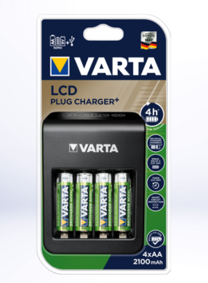Caricabatterie VARTA per AA AAA 9V + 4 stilo 2100mAh