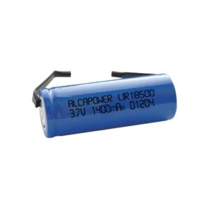 BATTERIA PILA LITIO RICARICABILE 3.7V 1400AH 18500 LIR18500 TERMINALI SALDARE