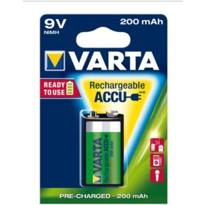 batteria 9v nimh ricaricanile varta