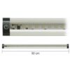 Barra LED ultrapiatta 50 cm con interruttore touch profilo triangolare in alluminio
