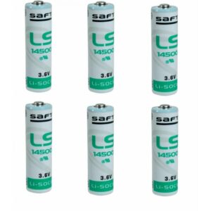 6 Batterie pile STILO AA Lithium litio SAFT LS14500 3,6V Li-SoCl2 2600 mAh