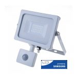 Faro V-TAC SAMSUNG con Sensore di Movimento e Crepuscolare per esterno IP65 bianco 20W
