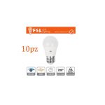 10 lampadine Led consumo 5,5W resa 40W luce bianca fredda 6500K attacco grande E27