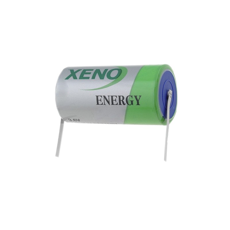 Batteria 3.6V Litio 2/3AA ER14335 con lamelle per saldatura. Non ricaricabile Batteria 3.6V Litio 2/3AA ER14335 con lamelle per saldatura. Non ricaricabile