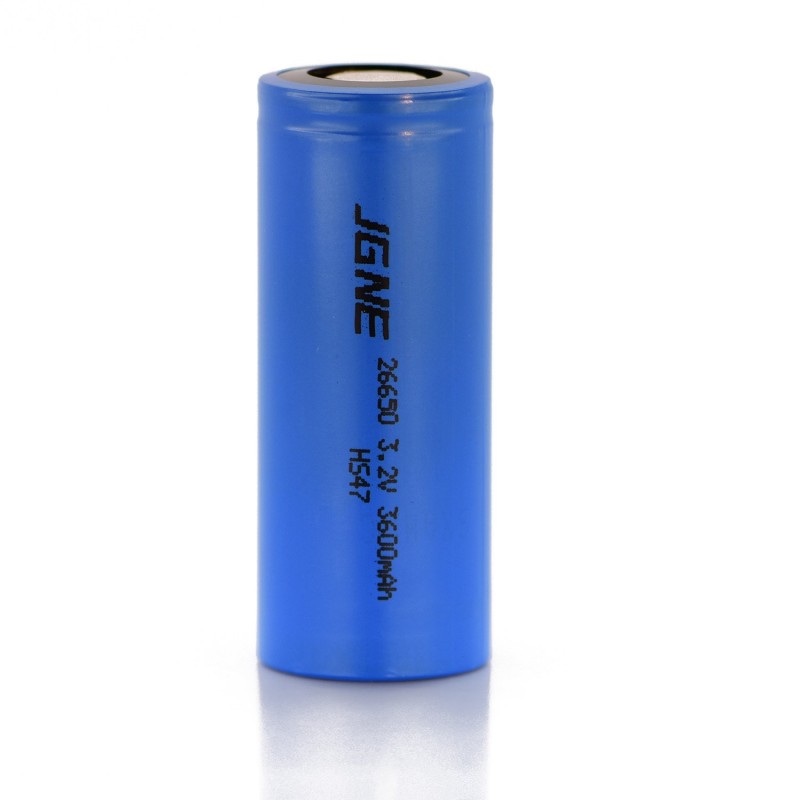 BATTERIA LITIO 3.2V 26650 Batteria LITIO ricaricabile 26650 3.2V 3600mAh HS29 LiFeP04 Heter Enerpower JGNE