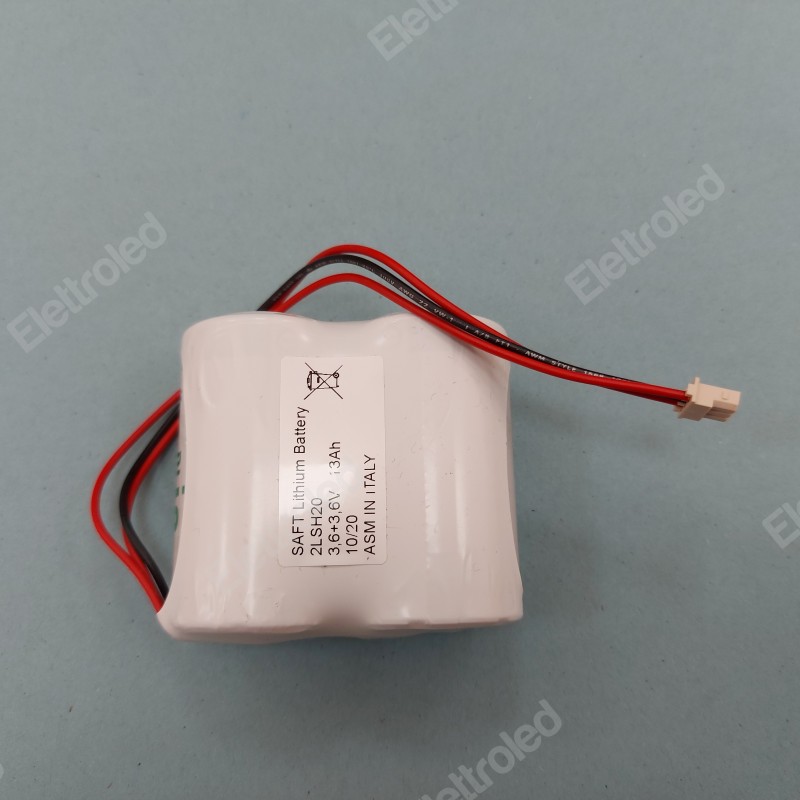 Batteria Litio per allarme antifurto Tecnoalarm doppia alimentazione 3.6V + 3.6V 13Ah SAFT