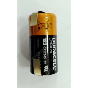 BATTERIA CR123 3V DURACELL CON LAMELLE PER SALDATURA