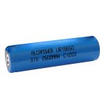 18650 - Batteria Litio ricaricabile 3.6V 2600mAh 3900mAh scarica. Polo positivo rialzato BUTTON