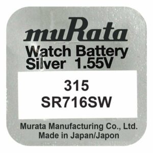 315 - Batteria per orologio ossido argento SR716SW Murata