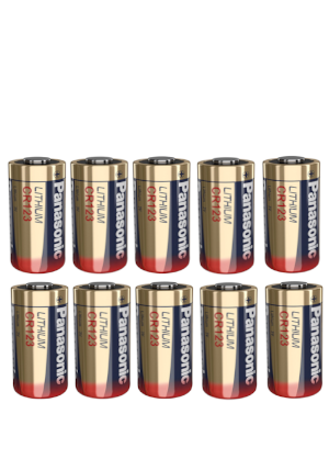 CR123 Panasonic - 10 Batterie 3V Litio