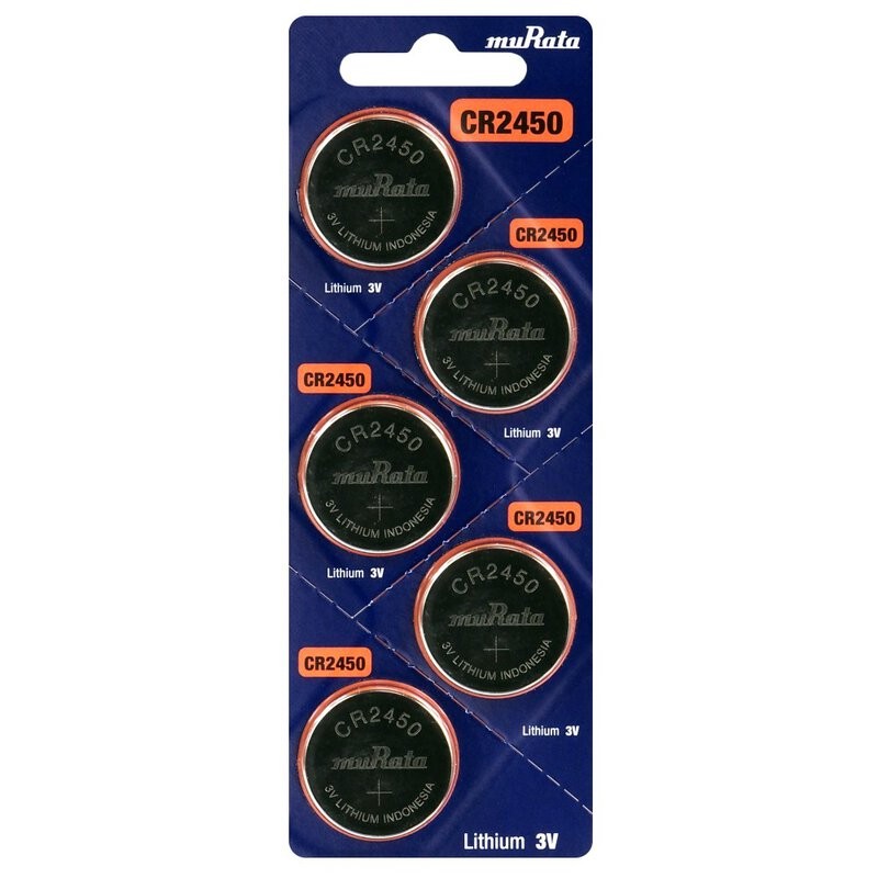 CR2450 - 4 BATTERIE MURATA CR2450 DL2450 3V LITIO BOTTONE