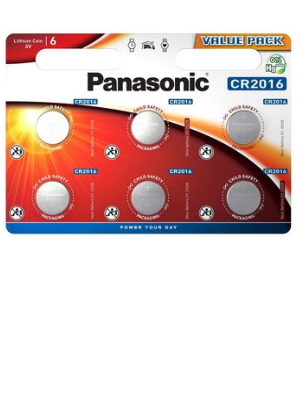 CR2016 - 6 batterie Panasonic Litio 3V
