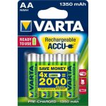 4 batterie stilo AA ricaricabili Varta 1300mAh 1.2V