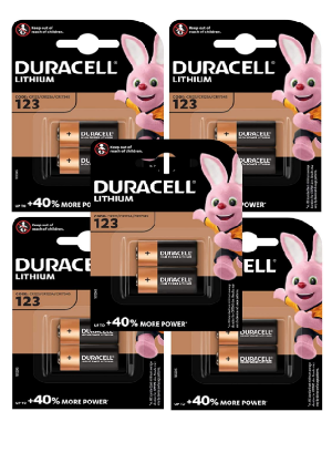 CR123 Duracell - 10 Batterie 3V Litio