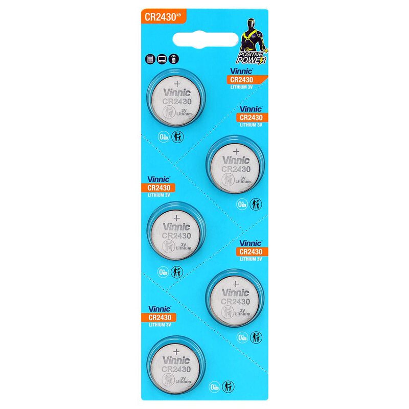 5 Batterie DURACELL 2430 CR2430 DL 2430 K2430L 3V LITIO BAT08 BATLI08