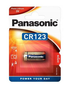 CR123 Panasonic Batteria 3V Litio