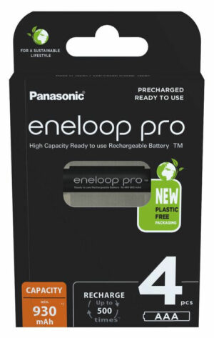 4 Batterie AAA ricaricabili ENELOOP PRO 930mAh